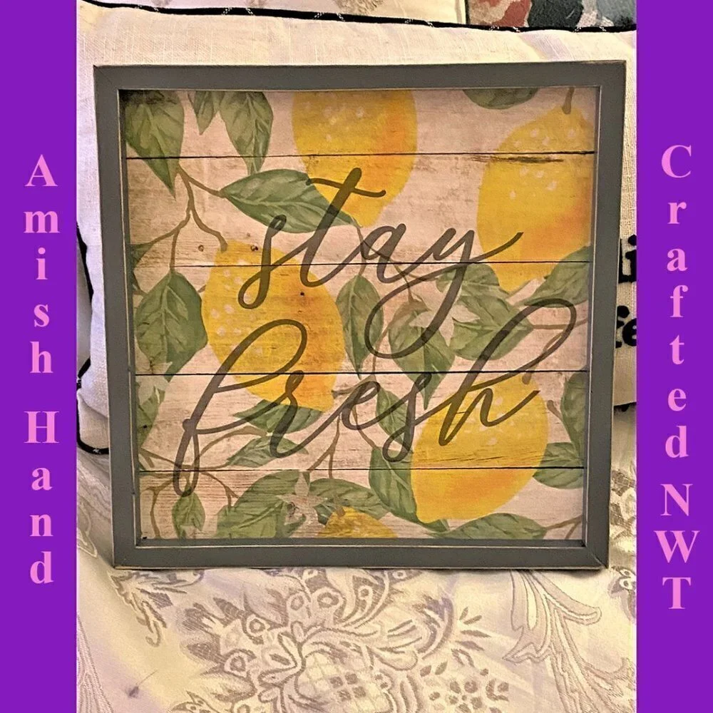 NWT Amish Crafter from Middlefield Ohio Stay Fresh Wall Decor